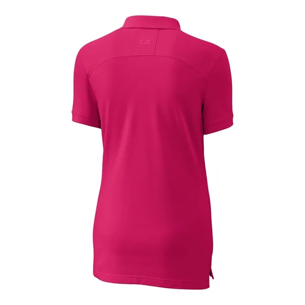 Women's polo with short sleeves, UPF 35+ protection, moisture-wicking performance, rib-knit... from ASI 47965 Cutter & Buck