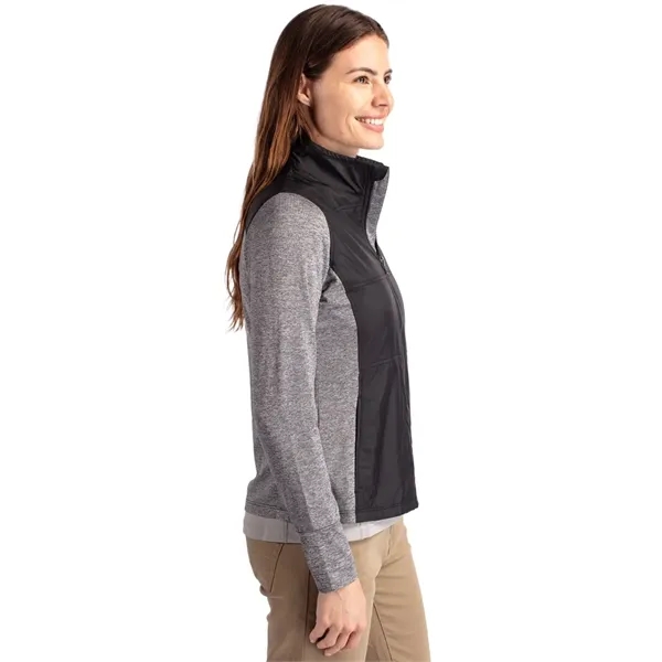 Women's jacket with a full-zip, mock collar, full-zip, weather resistance, and... from ASI 47965 Cutter & Buck