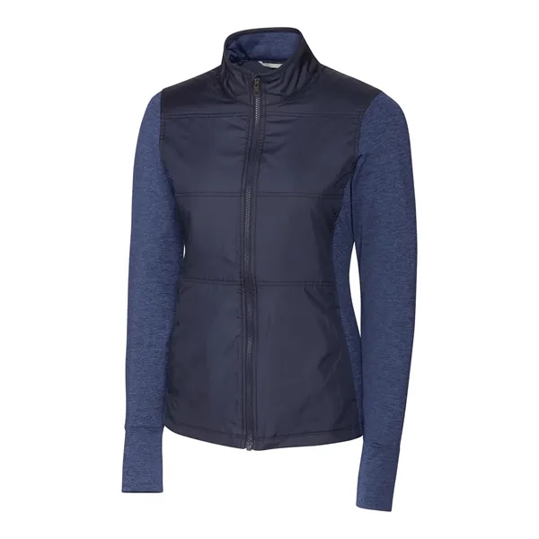 Women's jacket with a full-zip, mock collar, full-zip, weather resistance, and... from ASI 47965 Cutter & Buck