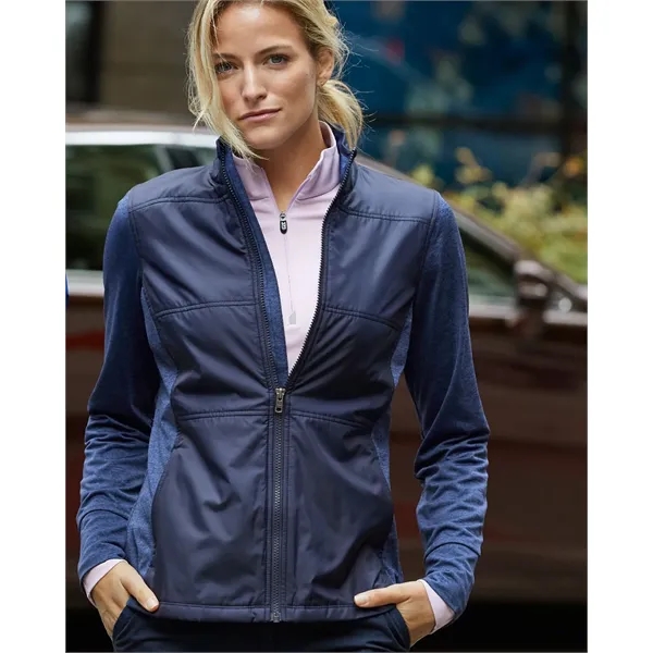 Women's jacket with a full-zip, mock collar, full-zip, weather resistance, and... from ASI 47965 Cutter & Buck