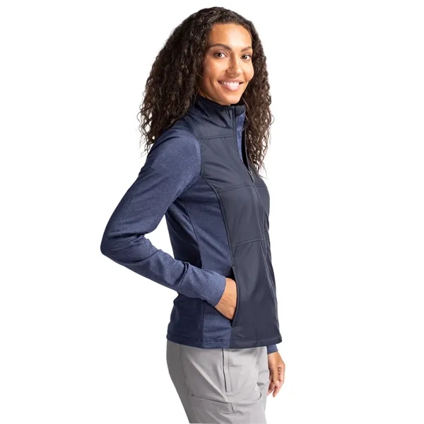 Women's jacket with a full-zip, mock collar, full-zip, weather resistance, and... from ASI 47965 Cutter & Buck