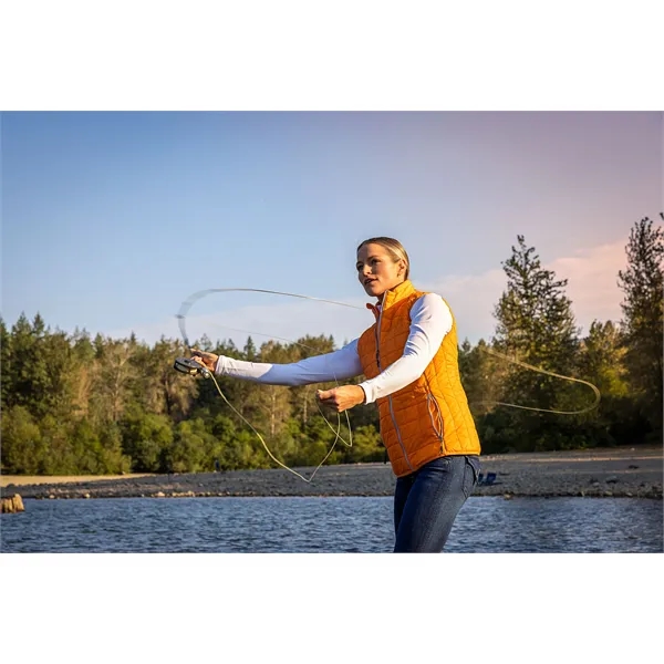 Women's puffer vest with insulation, wind and water resistance, pockets, and... from ASI 47965 Cutter & Buck