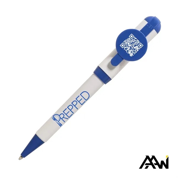 This Jumbo QR Billboard Twist Pen features a clean white barrel... from ASI 84592 St Regis Group