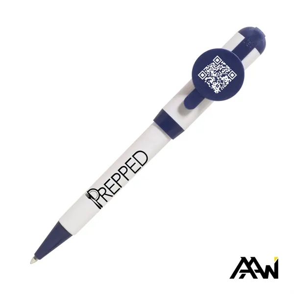This Jumbo QR Billboard Twist Pen features a clean white barrel... from ASI 84592 St Regis Group