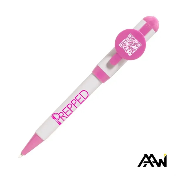 This Jumbo QR Billboard Twist Pen features a clean white barrel... from ASI 84592 St Regis Group
