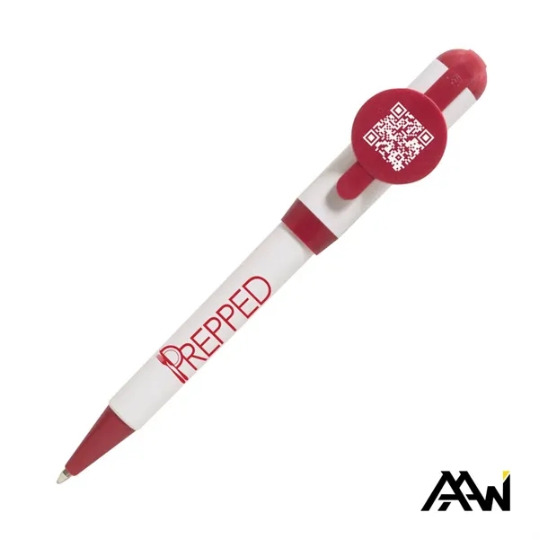 This Jumbo QR Billboard Twist Pen features a clean white barrel... from ASI 84592 St Regis Group