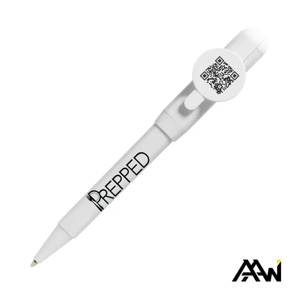 This Jumbo QR Billboard Twist Pen features a clean white barrel... from ASI 84592 St Regis Group