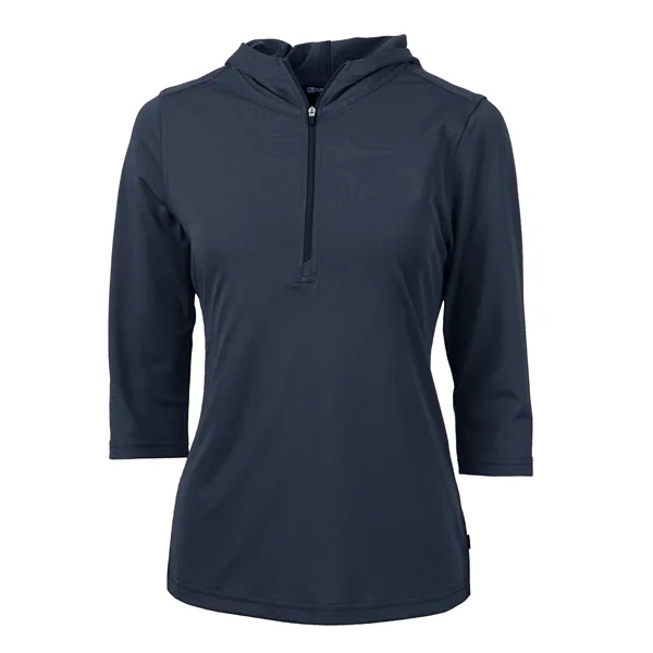 Ladies' sweatshirt with a half-zip, hood, UPF 25+ protection, moisture-wicking performance,... from ASI 47965 Cutter & Buck
