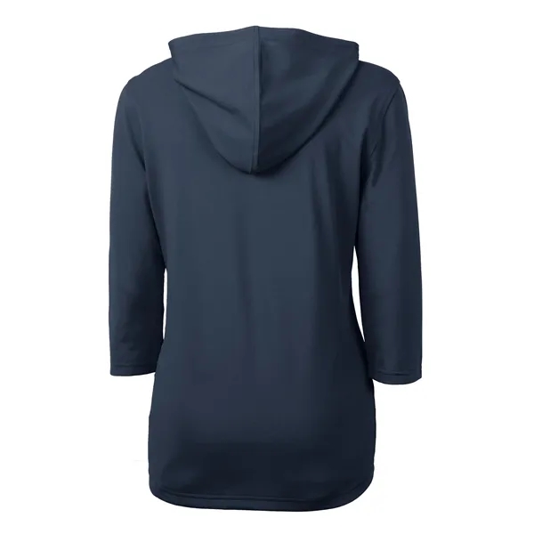 Ladies' sweatshirt with a half-zip, hood, UPF 25+ protection, moisture-wicking performance,... from ASI 47965 Cutter & Buck