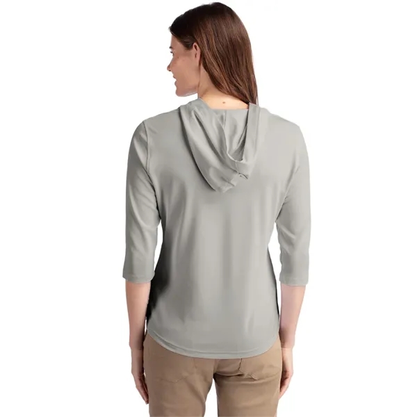 Ladies' sweatshirt with a half-zip, hood, UPF 25+ protection, moisture-wicking performance,... from ASI 47965 Cutter & Buck