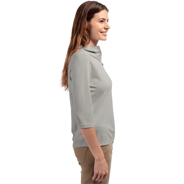 Ladies' sweatshirt with a half-zip, hood, UPF 25+ protection, moisture-wicking performance,... from ASI 47965 Cutter & Buck