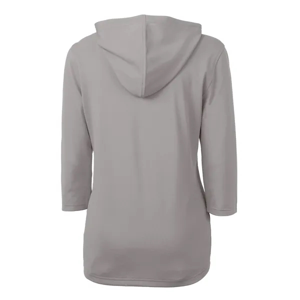 Ladies' sweatshirt with a half-zip, hood, UPF 25+ protection, moisture-wicking performance,... from ASI 47965 Cutter & Buck