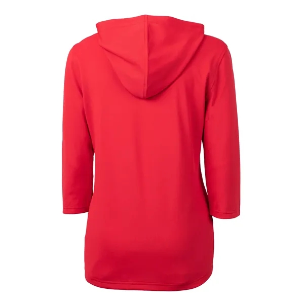 Ladies' sweatshirt with a half-zip, hood, UPF 25+ protection, moisture-wicking performance,... from ASI 47965 Cutter & Buck