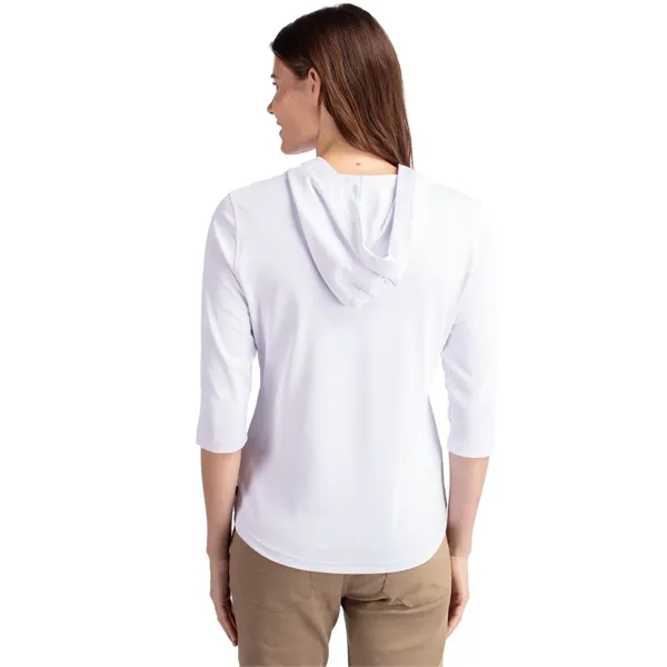 Ladies' sweatshirt with a half-zip, hood, UPF 25+ protection, moisture-wicking performance,... from ASI 47965 Cutter & Buck