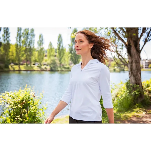 Ladies' sweatshirt with a half-zip, hood, UPF 25+ protection, moisture-wicking performance,... from ASI 47965 Cutter & Buck