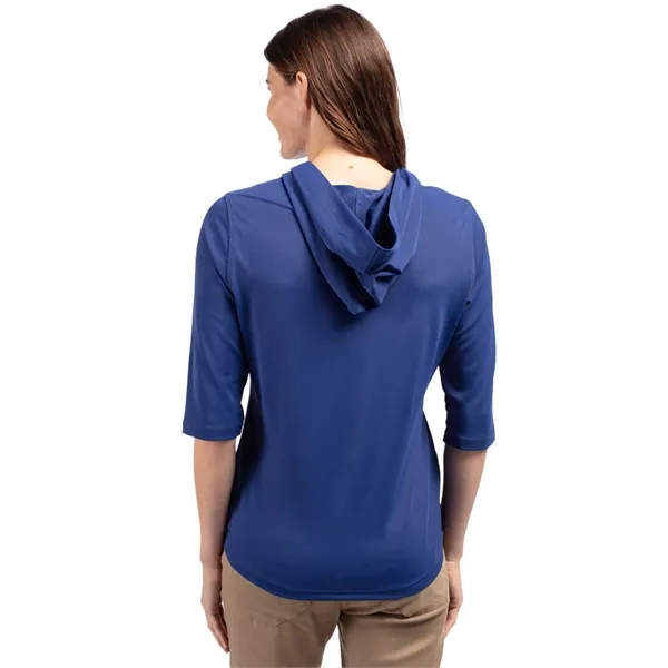 Ladies' sweatshirt with a half-zip, hood, UPF 25+ protection, moisture-wicking performance,... from ASI 47965 Cutter & Buck