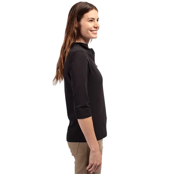 Ladies' sweatshirt with a half-zip, hood, UPF 25+ protection, moisture-wicking performance,... from ASI 47965 Cutter & Buck