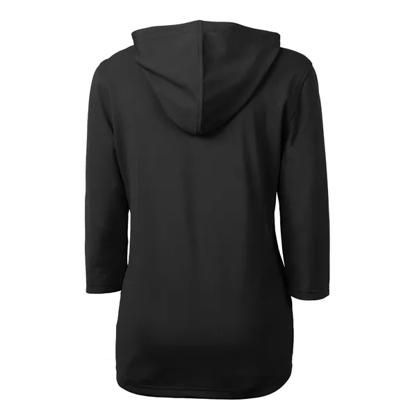 Ladies' sweatshirt with a half-zip, hood, UPF 25+ protection, moisture-wicking performance,... from ASI 47965 Cutter & Buck