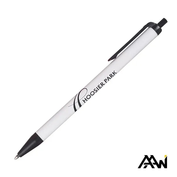 This Value Slim Pen features a sleek glossy white barrel accented... from ASI 84592 St Regis Group