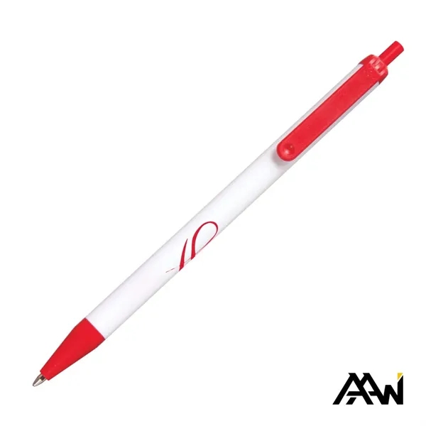 This Value Slim Pen features a sleek glossy white barrel accented... from ASI 84592 St Regis Group