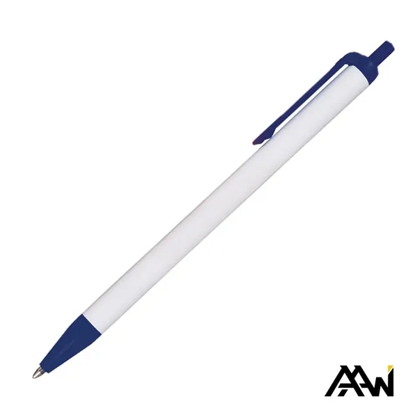 This Value Slim Pen features a sleek glossy white barrel accented... from ASI 84592 St Regis Group