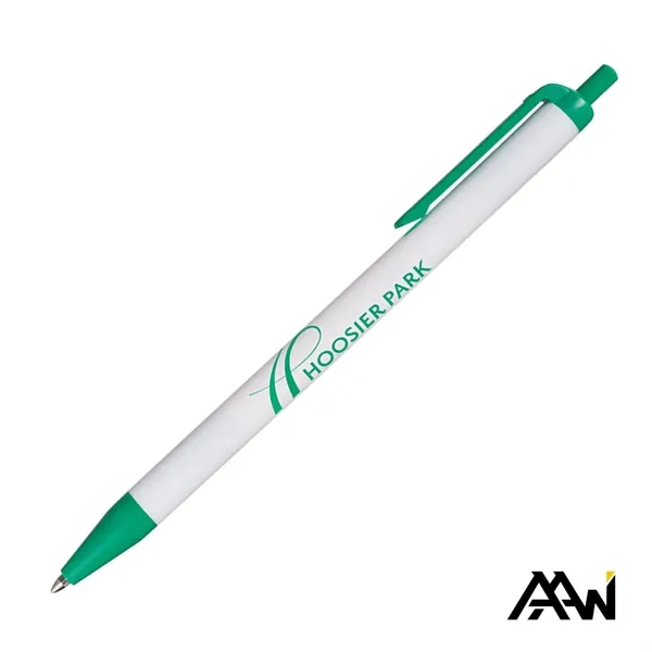 This Value Slim Pen features a sleek glossy white barrel accented... from ASI 84592 St Regis Group