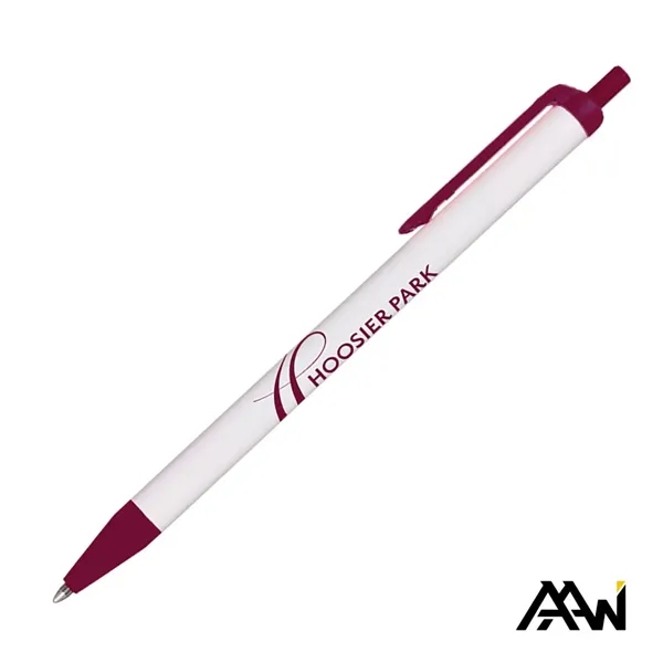 This Value Slim Pen features a sleek glossy white barrel accented... from ASI 84592 St Regis Group