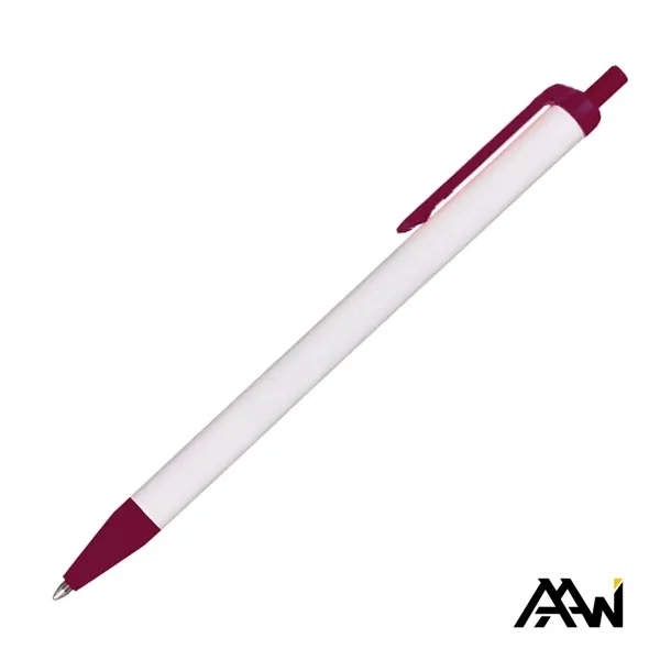 This Value Slim Pen features a sleek glossy white barrel accented... from ASI 84592 St Regis Group