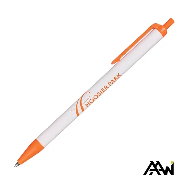 This Value Slim Pen features a sleek glossy white barrel accented... from ASI 84592 St Regis Group