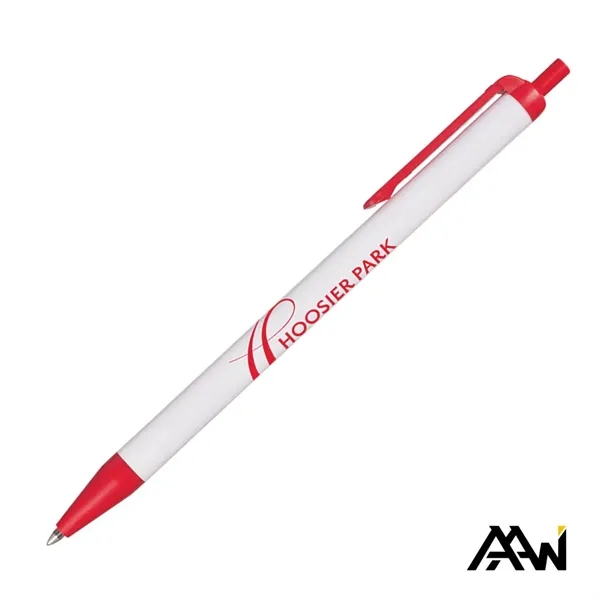 This Value Slim Pen features a sleek glossy white barrel accented... from ASI 84592 St Regis Group