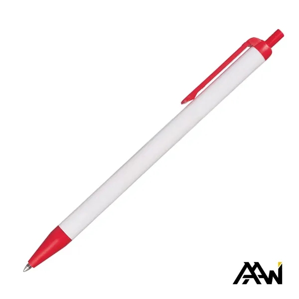 This Value Slim Pen features a sleek glossy white barrel accented... from ASI 84592 St Regis Group