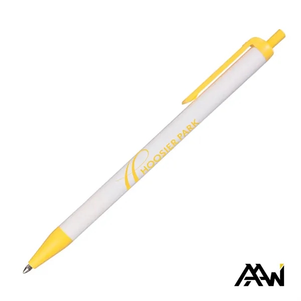This Value Slim Pen features a sleek glossy white barrel accented... from ASI 84592 St Regis Group