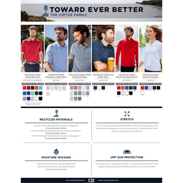 Men's sweatshirt with a quarter zip, long sleeves, UPF 25+ protection,... from ASI 47965 Cutter & Buck