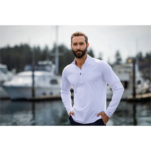 Men's sweatshirt with a quarter zip, long sleeves, UPF 25+ protection,... from ASI 47965 Cutter & Buck