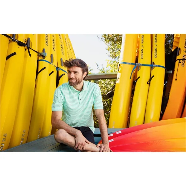 Men's polo with UPF 25+ protection, moisture-wicking performance, and self-fabric collar.... from ASI 47965 Cutter & Buck