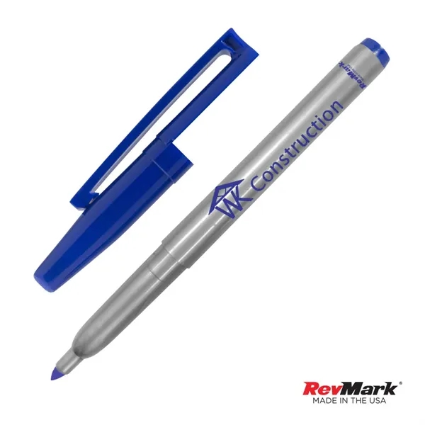 The RevMark® Silver Barrel Industrial Permanent Marker w/clip is engineered for... from ASI 84592 St Regis Group