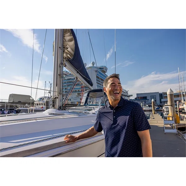 Men's polo with UPF 25+ sun protection, moisture-wicking performance, self-fabric collar,... from ASI 47965 Cutter & Buck