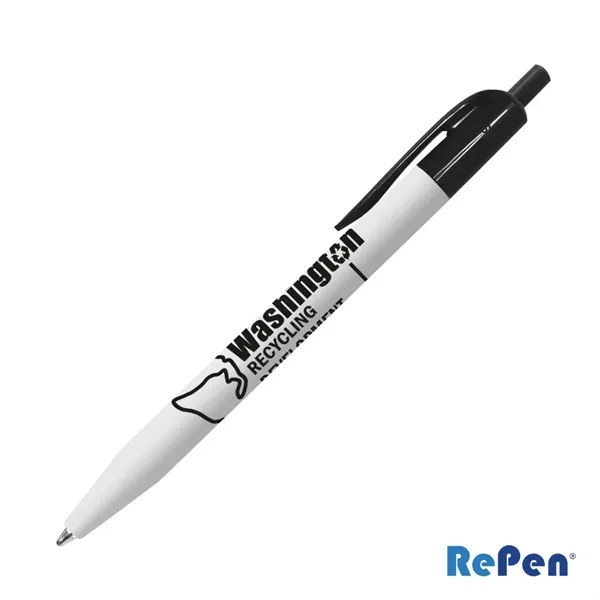 The RePen® White Clicker rPET Pen is a clean, modern writing... from ASI 84592 St Regis Group
