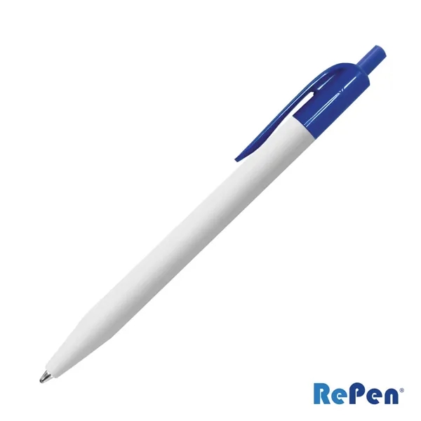 The RePen® White Clicker rPET Pen is a clean, modern writing... from ASI 84592 St Regis Group