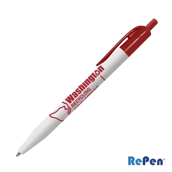 The RePen® White Clicker rPET Pen is a clean, modern writing... from ASI 84592 St Regis Group