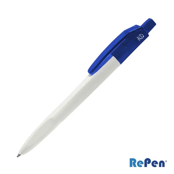 The RePen® Squared White w/ Translucent Clicker rPET Pen combines modern... from ASI 84592 St Regis Group