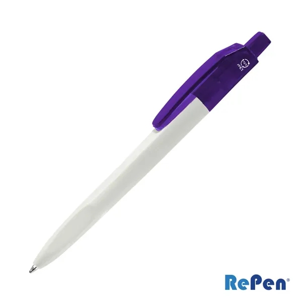 The RePen® Squared White w/ Translucent Clicker rPET Pen combines modern... from ASI 84592 St Regis Group