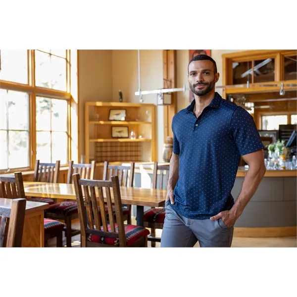 Men's polo with UPF25+ protection, moisture-wicking performance, self-fabric collar, and CB... from ASI 47965 Cutter & Buck