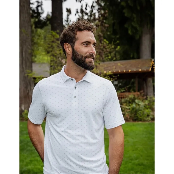 Men's polo with UPF25+ protection, moisture-wicking performance, self-fabric collar, and CB... from ASI 47965 Cutter & Buck