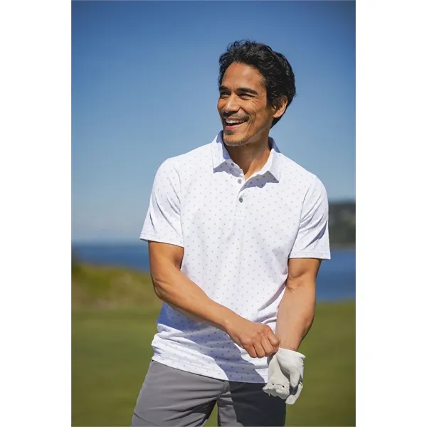 Men's polo with UPF25+ protection, moisture-wicking performance, self-fabric collar, and CB... from ASI 47965 Cutter & Buck
