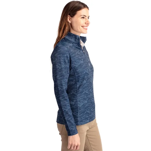 Women's sweatshirt with a quarter zip, long sleeves, UPF50+ protection, moisture-wicking... from ASI 47965 Cutter & Buck