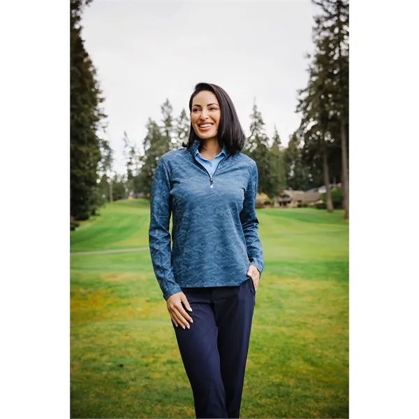 Women's sweatshirt with a quarter zip, long sleeves, UPF50+ protection, moisture-wicking... from ASI 47965 Cutter & Buck