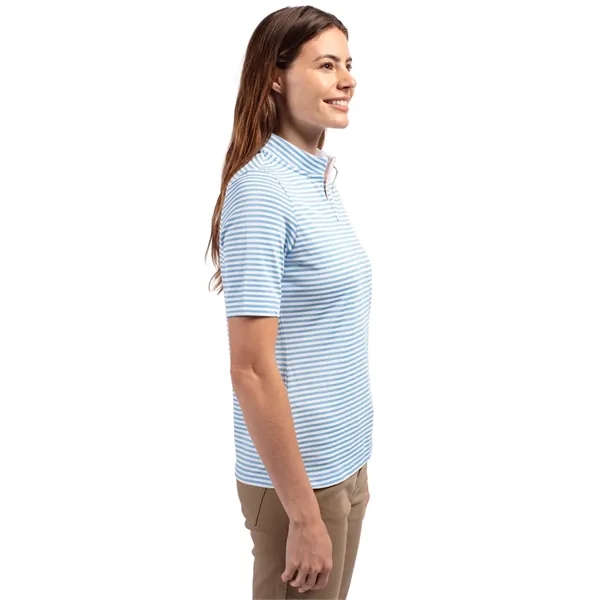 Women's top with UPF sun protection, moisture-wicking performance, mock neck, and... from ASI 47965 Cutter & Buck