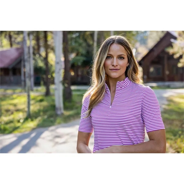 Women's top with UPF sun protection, moisture-wicking performance, mock neck, and... from ASI 47965 Cutter & Buck