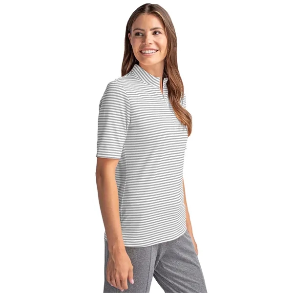 Women's top with UPF sun protection, moisture-wicking performance, mock neck, and... from ASI 47965 Cutter & Buck